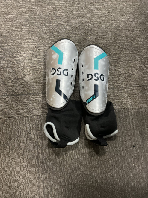 Vist Large View of Product Image Which is Used Dsg Soccer Shin Guards Youth Grey SM
