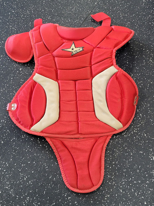 Vist Large View of Product Image Which is Used All-Star CHEST PROTECTOR Catchers Chest Protector Red Intermed