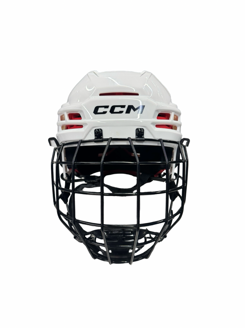 Vist Large View of Product Image Which is Used CCM TACKS 70 Helmet Cage Combo White SM