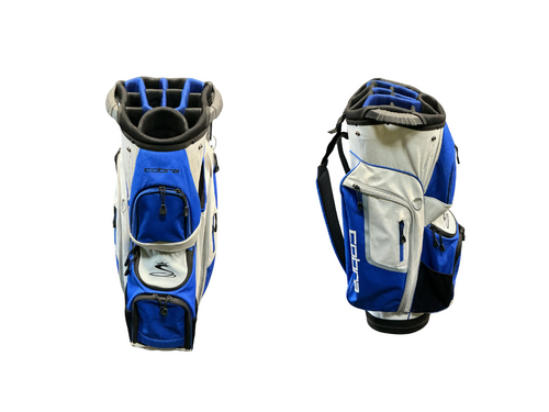 Vist Large View of Product Image Which is Used Cobra ULTRALIGHT Mens Cart Bag Navy And White