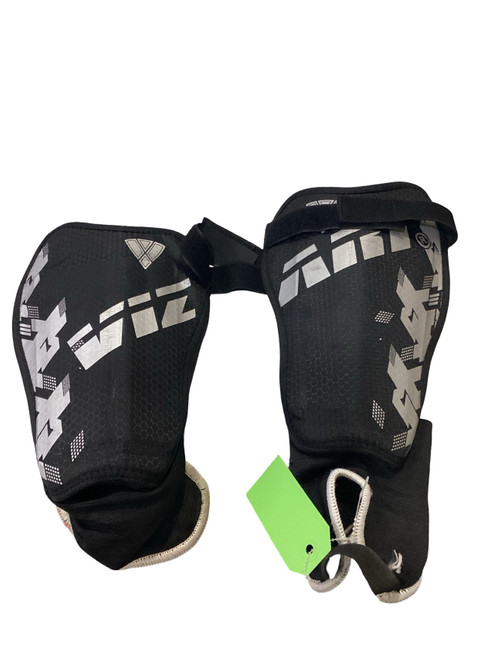 Vist Large View of Product Image Which is Used Vizari Soccer Shin Guards Junior Black LG