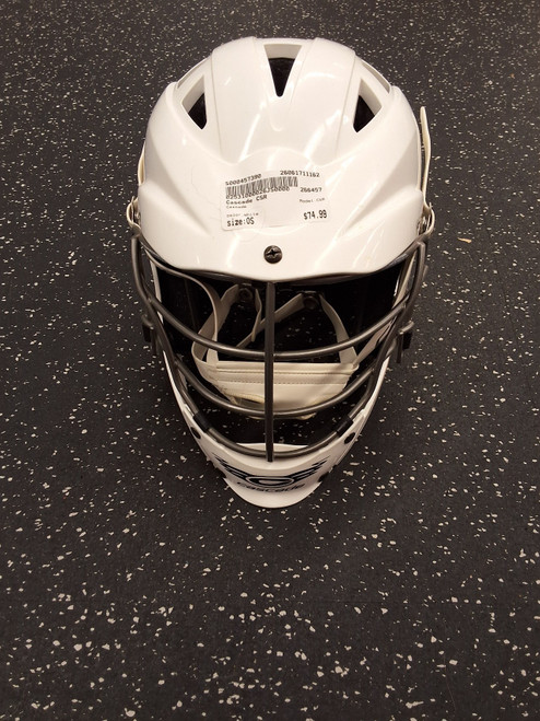 Vist Large View of Product Image Which is Used Cascade CSR Lacrosse Helmet White One Size