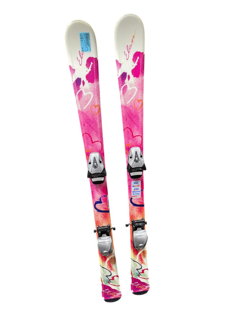 Vist Large View of Product Image Which is Used Elan EL 4.5 LIL MAGIC Girls DH Ski/Binding Pink 120 cm