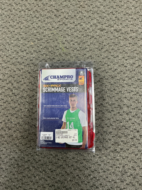 Vist Large View of Product Image Which is New 6 RED SCRIMMAGE VEST AXL