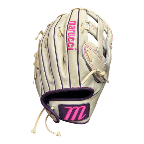 Vist Large View of Product Image Which is Used Marucci ASCENSION RH Throw Fastpitch Gloves Green 12 3/4"