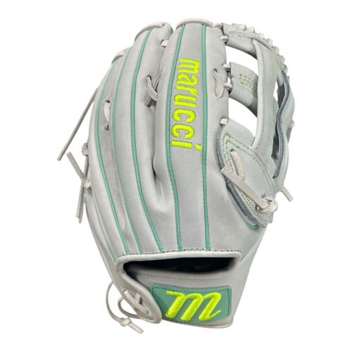Vist Large View of Product Image Which is Used Marucci CYPRESS RH Throw Fastpitch Gloves Green 12 1/2"