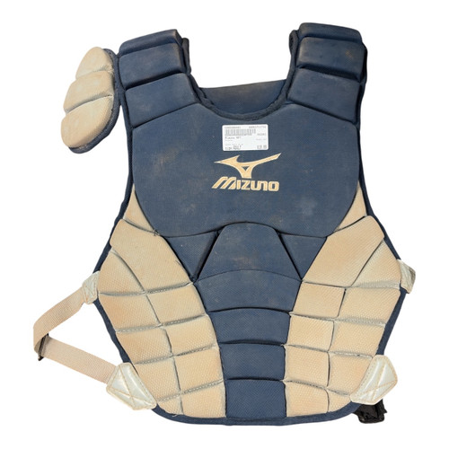 Vist Large View of Product Image Which is Used Mizuno ADT Catchers Chest Protector Navy Blue Adult
