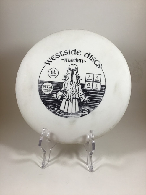 Vist Large View of Product Image Which is Used Westside BT MAIDEN Disc Golf Putter White 175g
