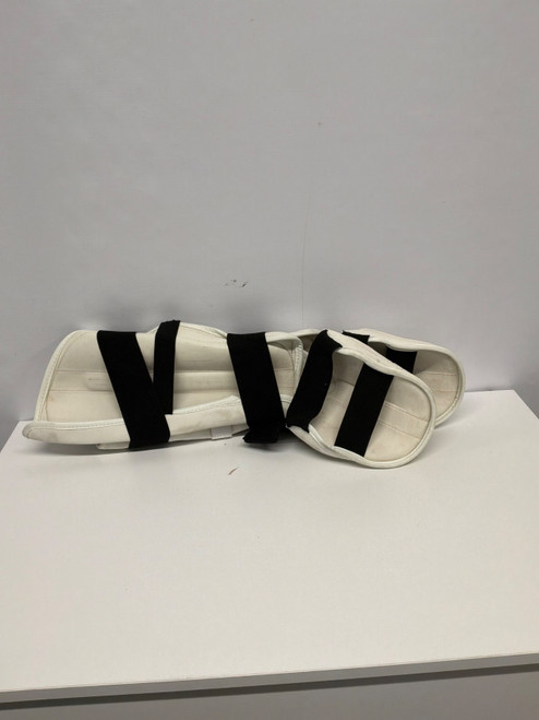 Vist Large View of Product Image Which is Used Dynamic Discs Martial Arts Shin Pads White LG