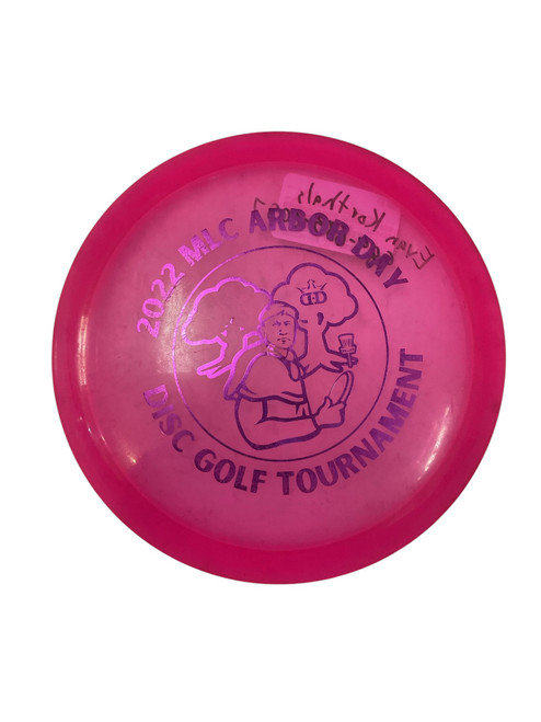Vist Large View of Product Image Which is Used Dynamic Discs 2022 MLC ARBOR DAY Disc Golf Driver Pink