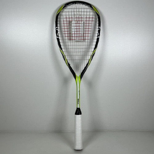 Vist Large View of Product Image Which is Used Wilson K Factor Rush Adult Squash Racquet Neon Green
