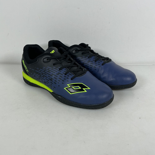Vist Large View of Product Image Which is Used Lotto Soccer Indoor Shoes Navy Blue Senior 6