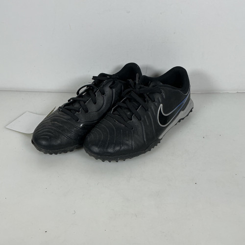 Vist Large View of Product Image Which is Used Nike TIEMPO SOCCER TURF SHOES Soccer Turf Shoes Black Junior 04.5
