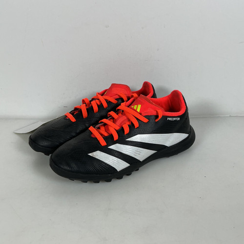 Vist Large View of Product Image Which is Used Adidas PREDATOR TURF SHOES Soccer Turf Shoes Black And Orange Junior 01.5