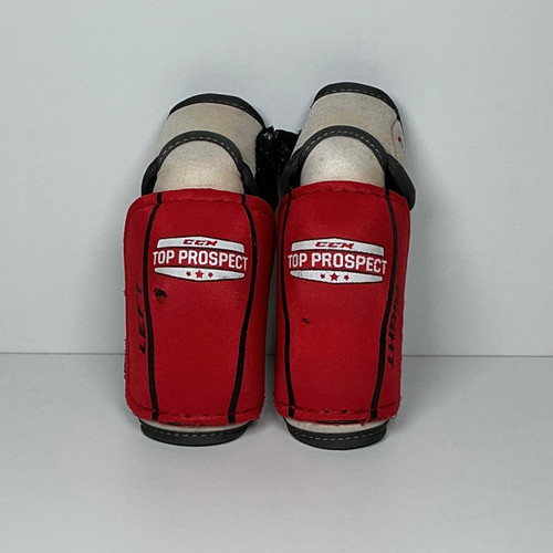 Vist Large View of Product Image Which is Used CCM Top Prospect Elbow Pads Yth LG
