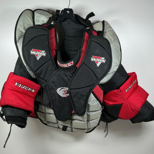 Vist Large View of Product Image Which is Used Vaughn 7000 Goalie Chest Protector Sr LG