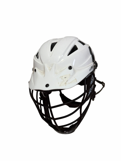 Vist Large View of Product Image Which is Used Cascade CPV-R Lacrosse Helmet White M/L
