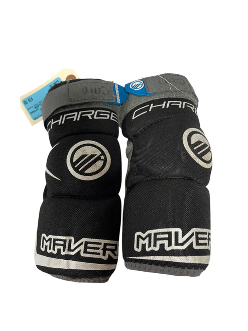 Vist Large View of Product Image Which is Used Maverik ARM PADS ELBOW Lacrosse Arm Pads/Guards Black MD