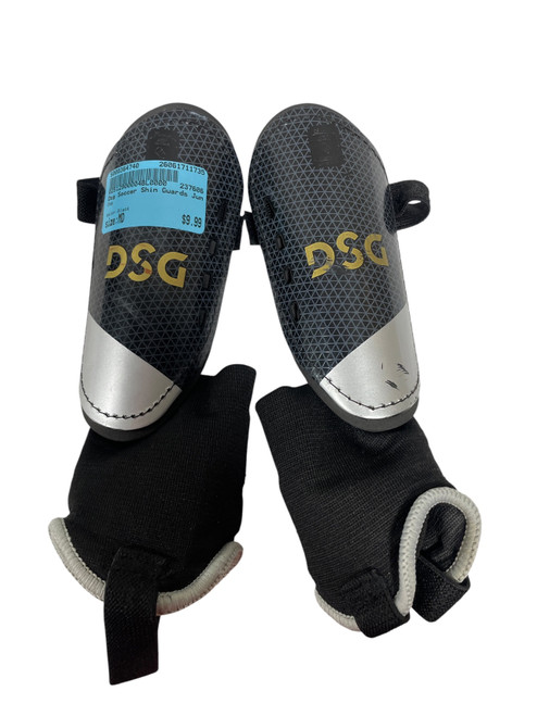 Vist Large View of Product Image Which is Used Dsg Soccer Shin Guards Junior Black MD