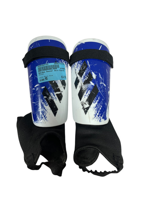 Vist Large View of Product Image Which is Used Adidas Soccer Shin Guards Junior Royal Blue MD