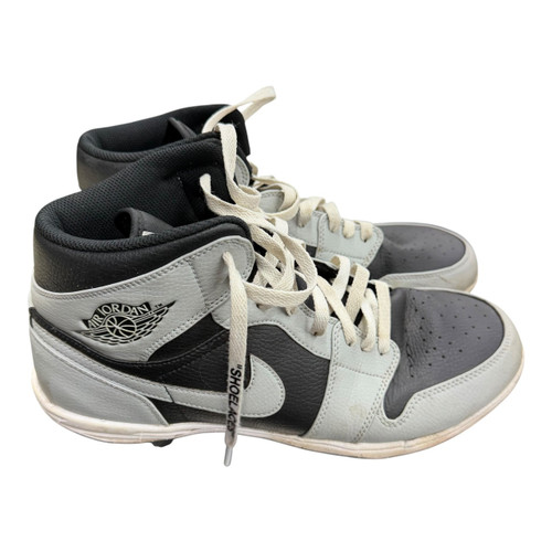 Vist Large View of Product Image Which is Used Nike JORDAN 1 MID TD Adult FB Cleats Black And Grey Senior 11