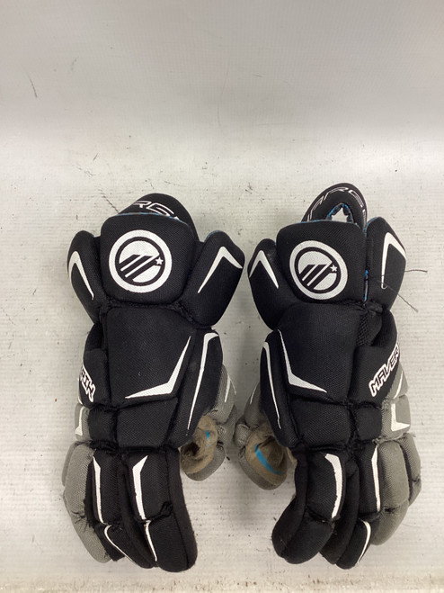 Vist Large View of Product Image Which is Used Maverik CHARGER GLOVES Lacrosse Gloves Junior Black 12"