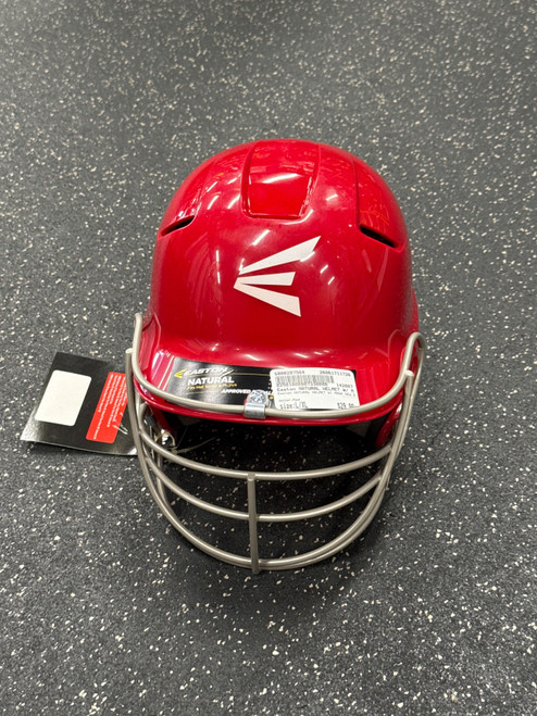 Vist Large View of Product Image Which is Used Easton NATURAL HELMET W/ MASK NEW SENIOR Batting Helmet w/Mask Red L/XL
