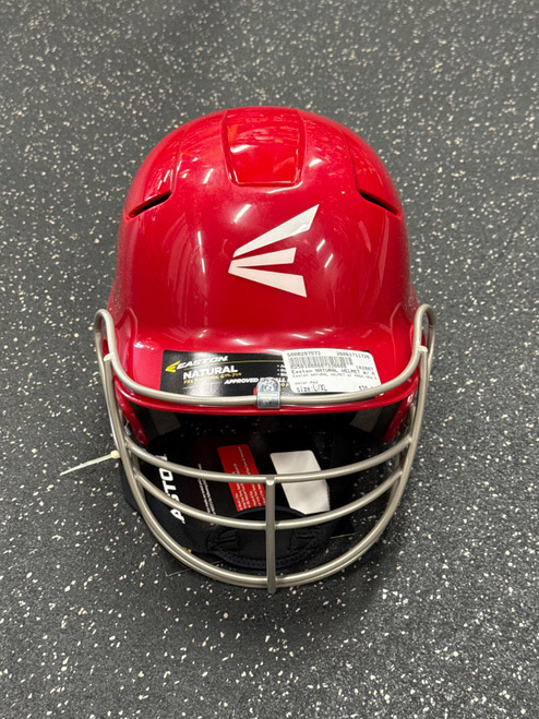 Vist Large View of Product Image Which is Used Easton NATURAL HELMET W/ MASK NEW SENIOR Batting Helmet w/Mask Red L/XL