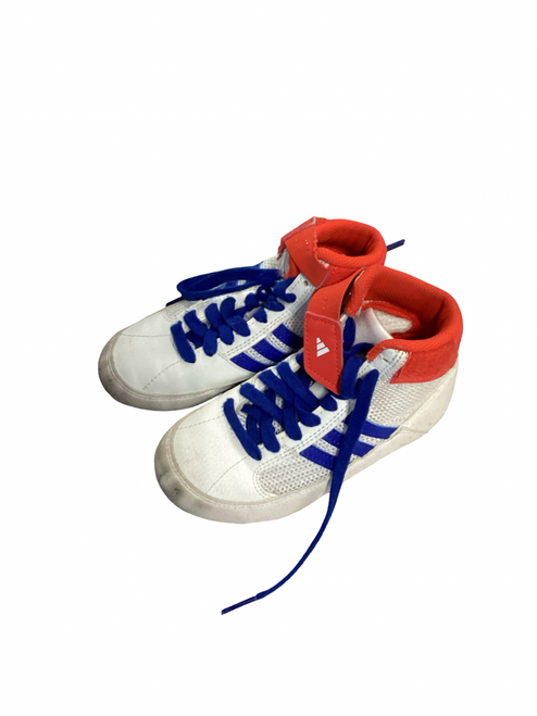 Vist Large View of Product Image Which is Used Adidas Wrestling Shoes White Youth 11.0