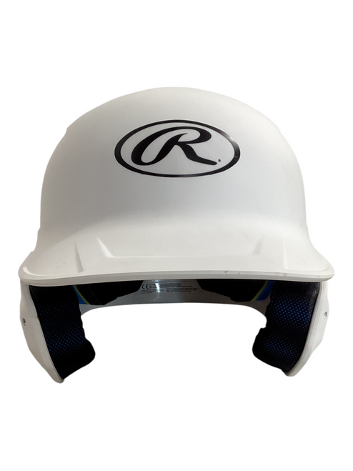 Vist Large View of Product Image Which is Used Rawlings 09213-2 Batting Helmet No Mask White 
