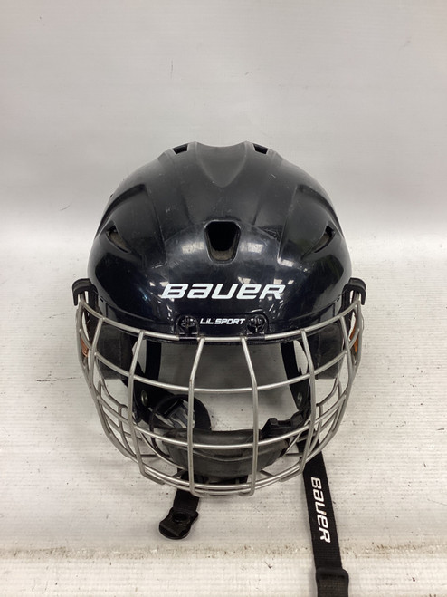 Vist Large View of Product Image Which is Used Bauer LIL SPORT LTS NO CERT Helmet Cage Combo Black One Size