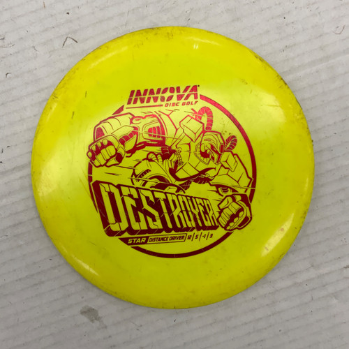 Vist Large View of Product Image Which is Used Innova STAR DESTROYER Disc Golf Driver Yellow 176g
