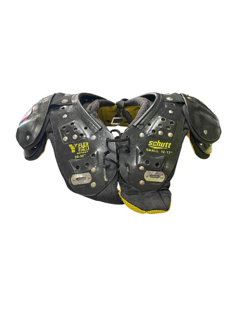Vist Large View of Product Image Which is Used Schutt Y FLEX FB Shoulder Pads Black SM