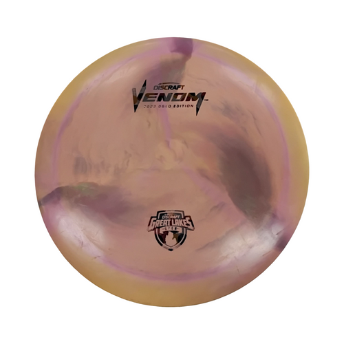 Vist Large View of Product Image Which is Used Discraft VENOM 2023 DGLO Disc Golf Driver Yellow 174g