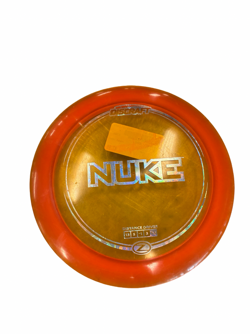Vist Large View of Product Image Which is Used Discraft NUKE Disc Golf Driver Orange