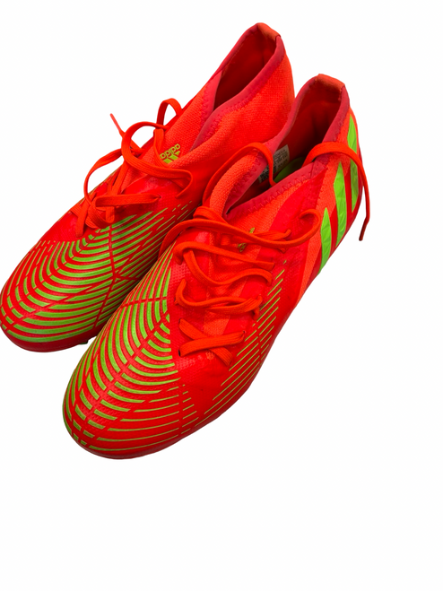 Vist Large View of Product Image Which is Used Adidas Soccer Cleats Orange Senior 6.5