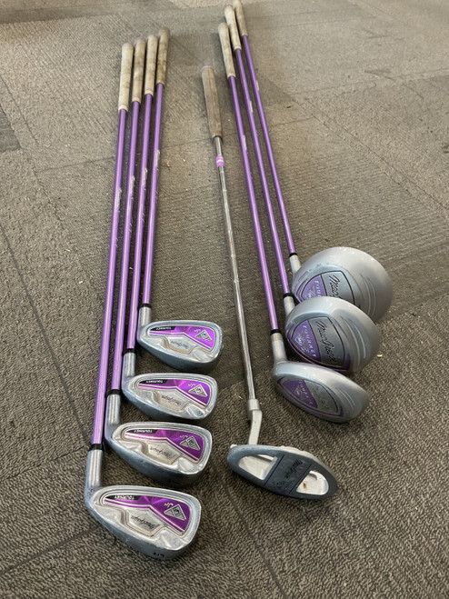 Vist Large View of Product Image Which is Used MacGregor TOURNEY MT JR Womens Package Set RH Purple 8 Piece
