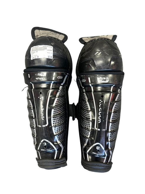 Vist Large View of Product Image Which is Used Reebok 5K Junior Shin Guards Black 11"