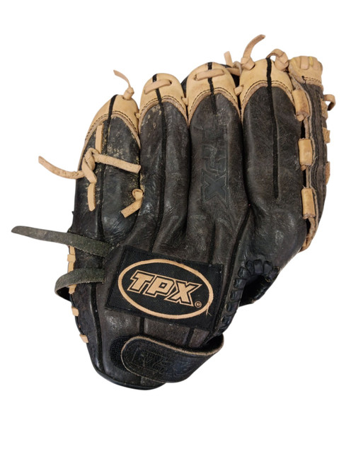 Vist Large View of Product Image Which is Used Louisville Slugger MOSS SERIES BB/SB Glove RH Throw Black 11 1/2"