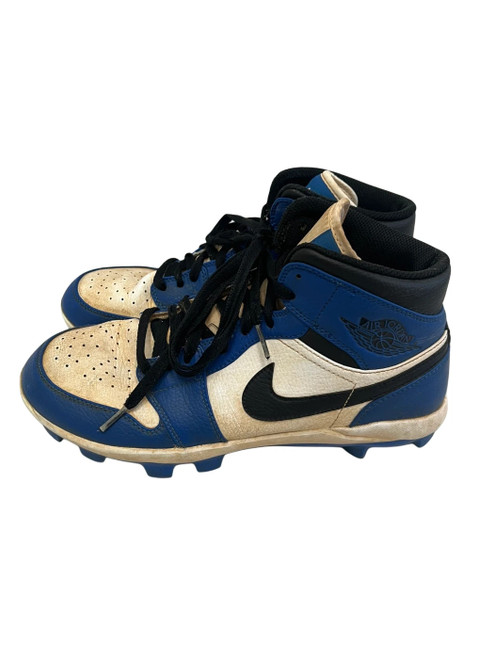 Vist Large View of Product Image Which is Used Jordan 1 MCS Mens 9 Baseball Cleats White And Royal Blue 