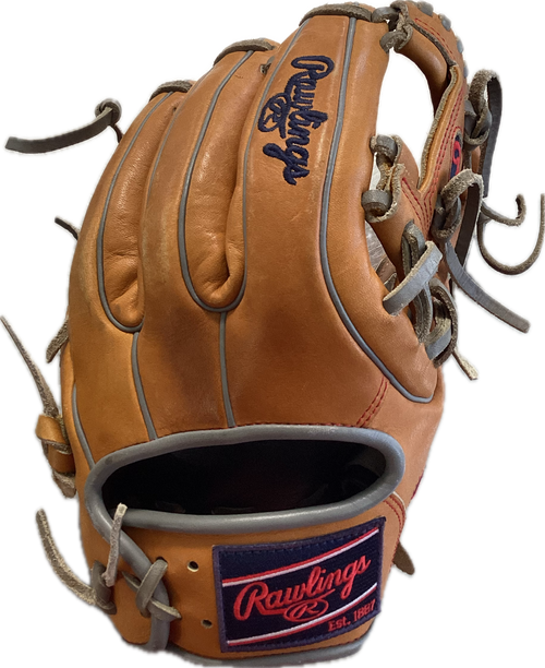 Vist Large View of Product Image Which is Used Rawlings HOH PROR314-2T BB/SB Glove RH Throw Orange 11 1/2"
