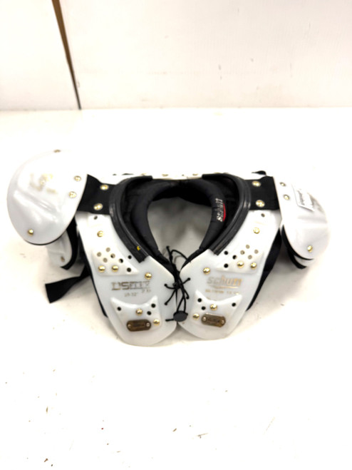 Vist Large View of Product Image Which is Used Schutt DS FLEX 30-32 INCH MED FB Shoulder Pads White MD