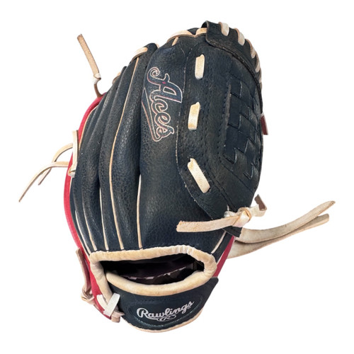Vist Large View of Product Image Which is Used Rawlings ACES BB/SB Glove RH Throw Navy Blue 9"