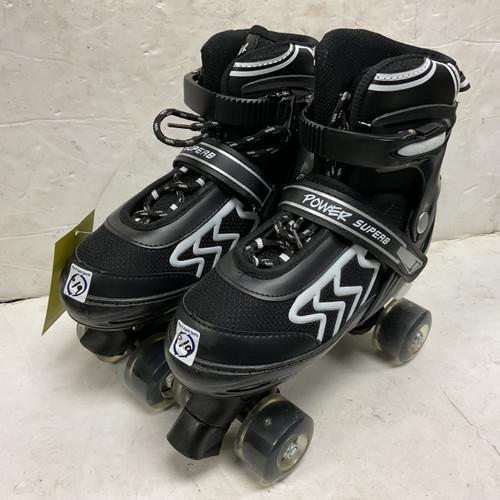 Vist Large View of Product Image Which is Used ROLLER POWER SUPERB Junior Roller Quad Skates Black Adjustable 6-9