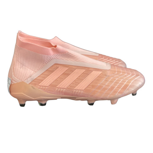 Vist Large View of Product Image Which is Used Adidas PREDATOR 18+ Soccer Cleats White And Red Senior 10.5
