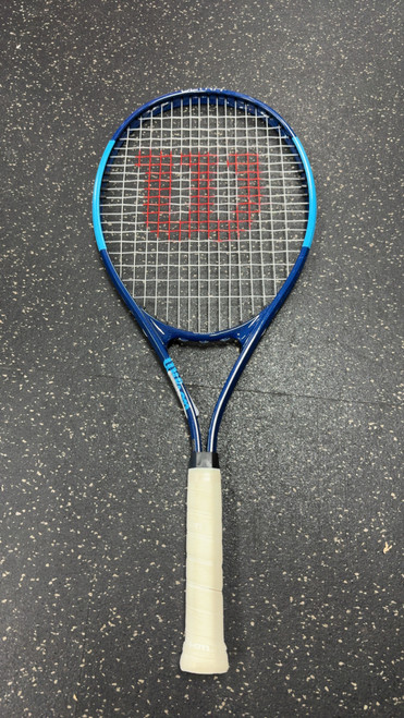 Vist Large View of Product Image Which is Used Wilson ULTRA POWER XL Adult Tennis Racquet Navy Blue 3 3/8"