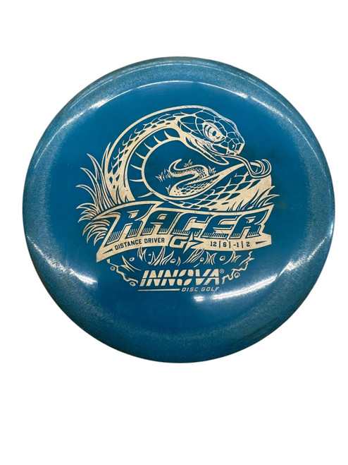 Vist Large View of Product Image Which is Used Innova RACER G STAR Disc Golf Driver Royal Blue