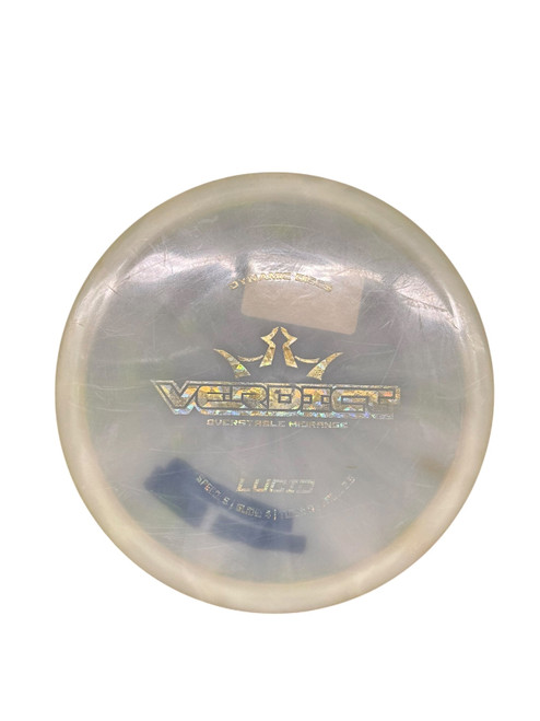 Vist Large View of Product Image Which is Used Dynamic Discs VERDICT LUCID Disc Golf Mid Range White