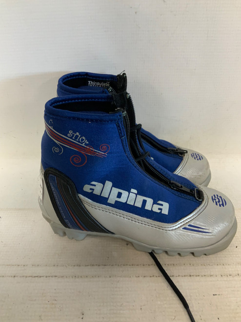 Vist Large View of Product Image Which is Used Alpina ST 10 JR Boys NNN XC Ski Boots Royal Blue JR-01.5