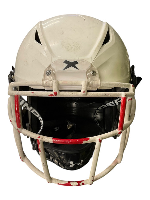 Vist Large View of Product Image Which is Used Xenith XENITH SHADOW VARSITY MD FOOTBALL HELMET FB Helmet White MD